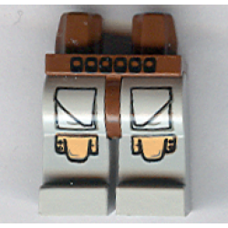 Hips and Light Gray Legs with Black Squares Belt, Pockets with Large Angled Flaps, Very Light Orange Knee Pads Pattern Hips and Light Gray Legs with Black Squares Belt, Pockets with Large Angled Flaps, Very Light Orange Knee Pads Pattern