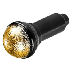 Minifigure, Utensil Microphone with Gold Top Half Screen Pattern
