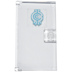 Door 1 x 4 x 6 with Stud Handle with Medium Azure and White Borg Industries Logo Pattern (Sticker) - Set 71799 Door 1 x 4 x 6 with Stud Handle with Medium Azure and White Borg Industries Logo Pattern (Sticker) - Set 71799