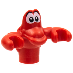 Crab, Disney with White Eyes, Large Black Pupils and Eyebrows Pattern (Sebastian) Crab, Disney with White Eyes, Large Black Pupils and Eyebrows Pattern (Sebastian)