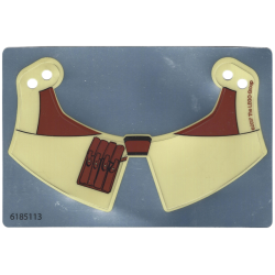 Plastic Large Figure Kama with 4 Holes and Tan and Reddish Brown SW Scarif Stormtrooper Pattern