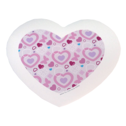 Plastic Part for Set 853552 - Heart Touch Pad with White Border, Butterflies, Hearts, and 2 x 2 Studs Pattern