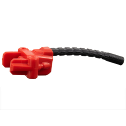 Minifigure, Powerlifter Assisted Lifting Arm with Molded Flexible Rubber Black Conduit Pattern