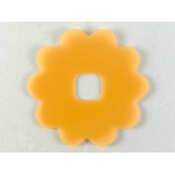 Clikits, Icon Accent Rubber Flower 10 Petals 4 1/8 x 4 1/8 - Trans-Light Orange Clikits, Icon Accent Rubber Flower 10 Petals 4 1/8 x 4 1/8 - Trans-Light Orange