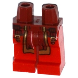 Hips and Red Legs with Buckles and Dark Red Loincloth with Gold Trim Pattern Hips and Red Legs with Buckles and Dark Red Loincloth with Gold Trim Pattern