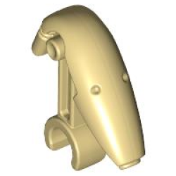 Minifigure, Head, Modified Mechanical Plain (SW Battle Droid) - Tan