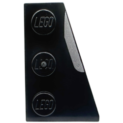 Wedge, Plate 3 x 2 Right with Silver Stripe Pattern Wedge, Plate 3 x 2 Right with Silver Stripe Pattern