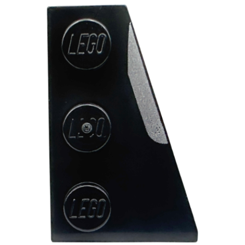 Деталь LEGO 43722pb04 Wedge, Plate 3 x 2 Right with Silver Stripe Pattern