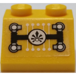 Slope 45 2 x 2 with Control Panel with Circular Chima Logo Pattern (Sticker) - Set 70013 Slope 45 2 x 2 with Control Panel with Circular Chima Logo Pattern (Sticker) - Set 70013