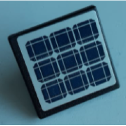 Road Sign 2 x 2 Square with Open O Clip with Solar Panel Pattern (Sticker) - Set 60226