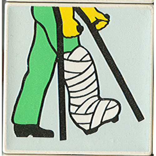 Деталь LEGO 2756pb121 Duplo, Tile 2 x 2 x 1 with Community Mosaic Picture 13 Pattern