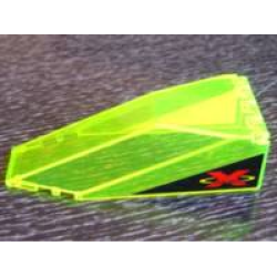 Windscreen 10 x 4 x 2 1/3 Canopy with Red Extreme Team Logo on Black Triangle Pattern on Both Sides (Stickers) - Set 6582 Windscreen 10 x 4 x 2 1/3 Canopy with Red Extreme Team Logo on Black Triangle Pattern on Both Sides (Stickers) - Set 6582