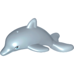 Dolphin, Friends Style, Jumping with Bottom Axle Holder with Medium Azure Eyes Pattern