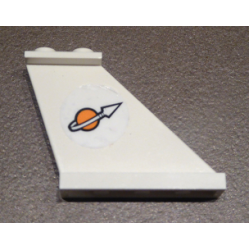 Tail 4 x 1 x 3 with Modified Classic Space Logo Pattern on Right Side (Sticker) - Set 7644