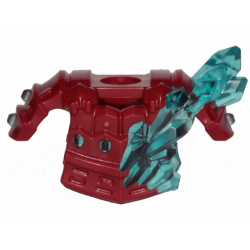 Minifigure Armor Breastplate with Shoulder Pads with Molded Trans-Light Blue Crystals Pattern