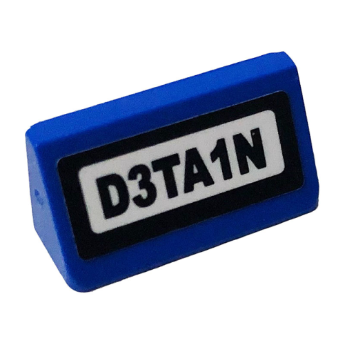 Деталь LEGO 85984pb279 Slope 30 1 x 2 x 2/3 with 'D3TA1N' Pattern (Sticker) - Set 60242