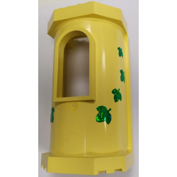 Belville Wall, Tower with Window with 8 Green Glitter Leaves Pattern on Both Sides (Stickers) - Set 5805