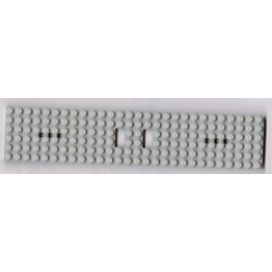 Train Base 6 x 28 with 3 Round Holes Each End and 1 x 2 Cutouts - Light Gray