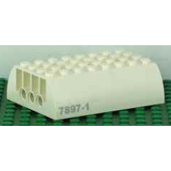 Slope, Curved 6 x 8 x 2 Double with Light Bluish Gray '7897-1' Pattern on Both Sides (Stickers) - Set 7897 Slope, Curved 6 x 8 x 2 Double with Light Bluish Gray '7897-1' Pattern on Both Sides (Stickers) - Set 7897