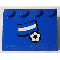 Slope 33 3 x 4 with Flag of Argentina and Soccer Ball Pattern (Sticker) - Set 3406 Slope 33 3 x 4 with Flag of Argentina and Soccer Ball Pattern (Sticker) - Set 3406