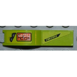 Vehicle, Mudguard 1 x 4 1/2 with Silver Headlights and 'COPY' and 'ZENZORA' Pattern Model Right Side (Stickers) - Set 8186