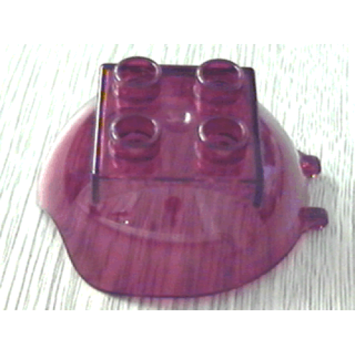 Деталь LEGO 40711 Duplo Ball Tube Cover with Hinge, 2 x 2 Studs, and Wavy Edge - Trans-Red