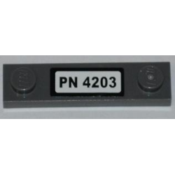 Plate, Modified 1 x 4 with 2 Studs without Groove with 'PN 4203' Pattern (Sticker) - Set 4203 Plate, Modified 1 x 4 with 2 Studs without Groove with 'PN 4203' Pattern (Sticker) - Set 4203