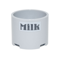 Brick, Round 3 x 3 x 2 with Recessed Center and Axle Hole with Black 'Milk' Pattern (Sticker) - Set 10290