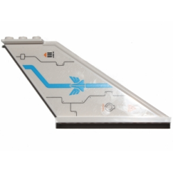 Tail 12 x 2 x 5 with Dark Azure Stripe and Galaxy Squad Logo Pattern Model Right (Sticker) - Set 70701 Tail 12 x 2 x 5 with Dark Azure Stripe and Galaxy Squad Logo Pattern Model Right (Sticker) - Set 70701