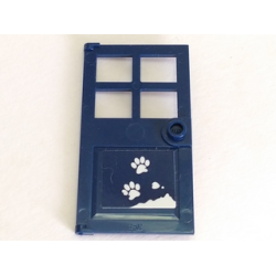 Door 1 x 4 x 6 with 4 Panes and Stud Handle with Snow and White Paw Prints Pattern (Sticker) - Set 41323 Door 1 x 4 x 6 with 4 Panes and Stud Handle with Snow and White Paw Prints Pattern (Sticker) - Set 41323