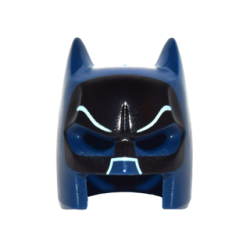 Minifigure, Headgear Mask Batman Cowl (Open Chin) with Black Eye Mask and White Lines Pattern Minifigure, Headgear Mask Batman Cowl (Open Chin) with Black Eye Mask and White Lines Pattern