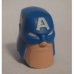 Large Figure Head Modified Super Heroes Captain America with Light Nougat Face Pattern