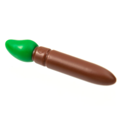 Minifigure, Utensil Paint Brush with Molded Green Bristles Pattern