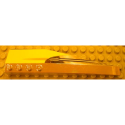 Wedge 12 x 3 Left with Plain Yellow and Missile Groove Pattern (Sticker) - Set 10026