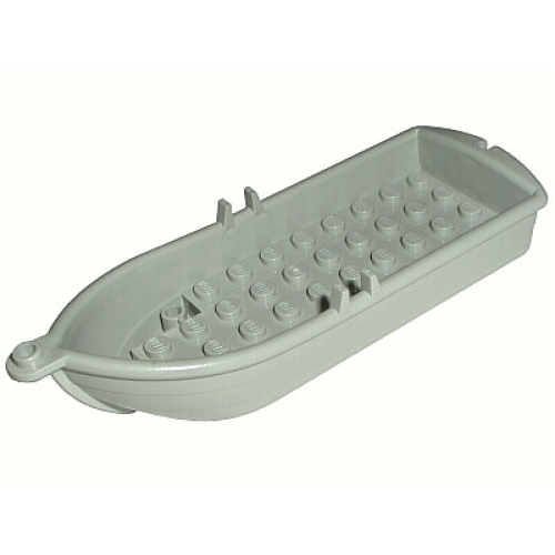Деталь LEGO 2551 Boat, 14 x 5 x 2 with Oarlocks and 2 Hollow Inside Studs - Light Gray