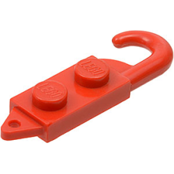 Hook Plate, Modified 1 x 2 with Crane Hook Right