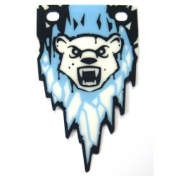 Plastic Flag 5 x 8.5 with Chima Ice Bear Tribe Pattern
