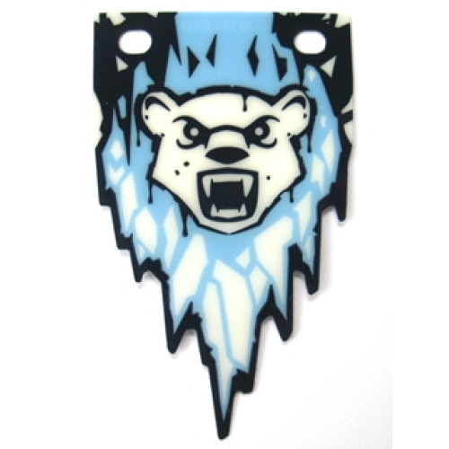 Деталь LEGO 20178 Plastic Flag 5 x 8.5 with Chima Ice Bear Tribe Pattern