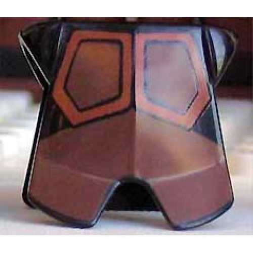 Деталь LEGO 2587pb16 Minifigure Armor Breastplate with Leg Protection with Avatar Firebender Pattern