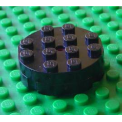 Turntable 4 x 4 Complete, Faceted with Indented Base - Black Turntable 4 x 4 Complete, Faceted with Indented Base - Black