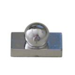 Tile, Modified 1 x 2 with Ball - Chrome Silver