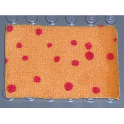 Belville Cloth Blanket 4 x 5 with Red Spots Pattern