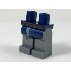 Hips and Dark Bluish Gray Legs with Sash and End of Dark Blue Robe Pattern