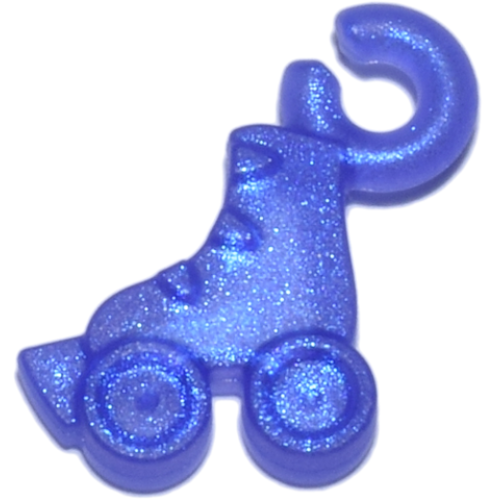 Деталь LEGO 1954d Charm, Roller Skate - Satin Trans-Light Blue