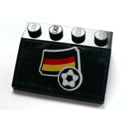 Slope 33 3 x 4 with Flag of Germany and Soccer Ball Pattern (Sticker) - Set 3404 Slope 33 3 x 4 with Flag of Germany and Soccer Ball Pattern (Sticker) - Set 3404