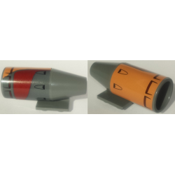 Engine, Smooth Large, 2 x 2 Thin Top Plate with Air Intakes and Outlets on Yellow and Dark Red Pattern Model Right Side (Sticker) - Set 75173 Engine, Smooth Large, 2 x 2 Thin Top Plate with Air Intakes and Outlets on Yellow and Dark Red Pattern Model Right Side (Sticker) - Set 75173