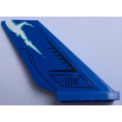 Tail Shuttle with White Lightning, Black Hatch, Rivets and Air Vent Pattern Model Right Side (Sticker) - Set 71699