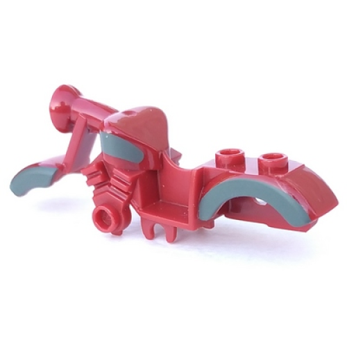 Деталь LEGO 85983pb02 Motorcycle Fairing, Vintage with Dark Bluish Gray Trim Pattern