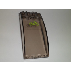 Windscreen 8 x 4 x 2 Curved with Locking Dual 2 Fingers with Lime Bicycle Pattern (Sticker) - Set 60097 Windscreen 8 x 4 x 2 Curved with Locking Dual 2 Fingers with Lime Bicycle Pattern (Sticker) - Set 60097