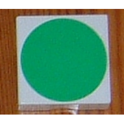 Duplo, Tile 2 x 2 with Shape Green Circle Pattern